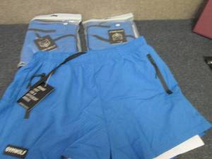 lot 252 image: 3 Mens Large Gym Wolf Workout Shor...