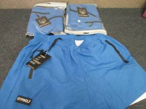 lot 255 image: 3 Mens Large Gym Wolf Workout Shor...