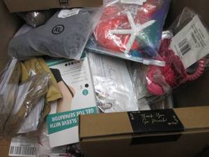 lot 318 image: Box of Assorted Small Overstock Ite...
