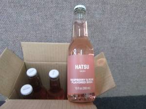 lot 379 image: 6- 10 oz Hatsu Raspberry & Rose Sod...