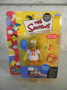 VINTAGE 2001 The Simpsons MASCOT HOMER Interactive Figure By Playmates #199225 - IN BOX - GREAT PIECE - SEE PICTURES