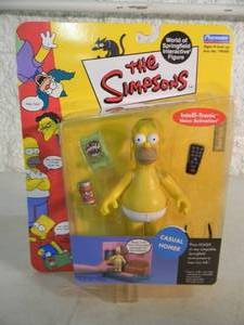 VINTAGE 2001 The Simpsons CASUAL HOMER Interactive Figure By Playmates #199200 - IN BOX - GREAT PIECE - SEE PICTURES