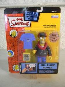VINTAGE 2003 The Simpsons MR. PLOW HOMER Interactive Figure By Playmates #199440 - IN BOX - FANTASTIC PIECE - SEE PICTURES