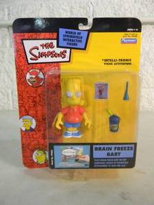 VINTAGE 2004 The Simpsons BRAIN FREEZE BART Interactive Figure By Playmates #99480 - IN BOX - GREAT PIECE - SEE PICTURES