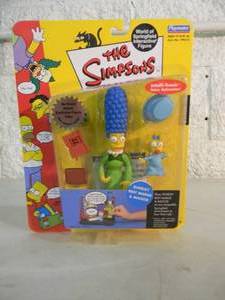 VINTAGE 2002 The Simpsons SUNDAY BEST MARGE & MAGGIE Interactive Figure By Playmates #199410 - IN BOX - GREAT PIECE - SEE PICTURES