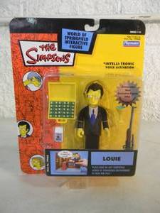 VINTAGE 2003 The Simpsons LOUIE Interactive Figure By Playmates #199460 - IN BOX - GREAT PIECE - SEE PICTURES