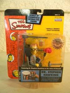 VINTAGE 2003 The Simpsons DR. STEPHEN HAWKING Interactive Figure By Playmates #199450 - IN BOX - FANTASTIC PIECE - SEE PICTURES