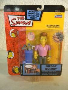 VINTAGE 2003 The Simpsons FREDDY QUIMBY Interactive Figure By Playmates #199450 - IN BOX - GREAT PIECE - SEE PICTURES