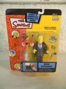 VINTAGE 2003 The Simpsons DON VITTORIO Interactive Figure By Playmates #199440 - IN BOX - GREAT PIECE - SEE PICTURES