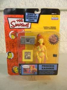  VINTAGE 2003 The Simpsons PRINCESS KASHMIR Interactive Figure By Playmates #199450 - IN BOX - GREAT PIECE - SEE PICTURES