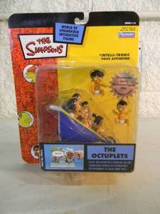 VINTAGE 2003 The Simpsons THE OCTUPLETS Interactive Figure By Playmates #99470 - IN BOX - FANTASTIC PIECE - SEE PICTURES