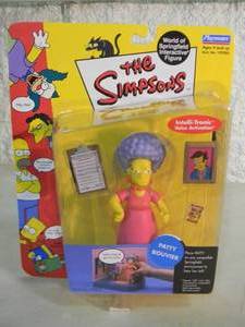 VINTAGE 2001 The Simpsons PATTY BOUVIER Interactive Figure By Playmates #199200 - IN BOX - GREAT PIECE - SEE PICTURES