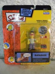 VINTAGE 2003 The Simpsons DATABASE Interactive Figure By Playmates #199440 - IN BOX - GREAT PIECE - SEE PICTURES