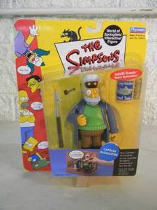 VINTAGE 2001 The Simpsons CAPTAIN McCALLISTER Interactive Figure By Playmates #199220 - IN BOX - GREAT PIECE - SEE PICTURES