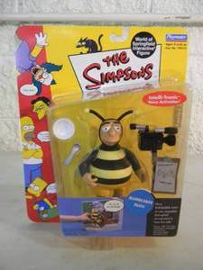 VINTAGE 2001 The Simpsons BUMBLEBEE MAN Interactive Figure By Playmates #199220 - IN BOX - GREAT PIECE - SEE PICTURES
