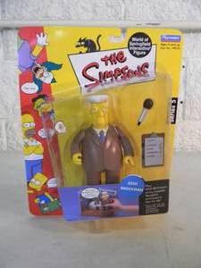 VINTAGE 2001 The Simpsons KENT BROCKMAN Interactive Figure By Playmates #199210 - IN BOX - GREAT PIECE - SEE PICTURES