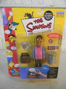 VINTAGE 2001 The Simpsons CARL Interactive Figure By Playmates #199220 - IN BOX - GREAT PIECE - SEE PICTURES