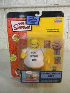 VINTAGE 2003 The Simpsons COMIC BOOK GUY Interactive Figure By Playmates #99470 - IN BOX - GREAT PIECE - SEE PICTURES
