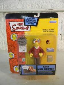 VINTAGE 2002 The Simpsons KIRK VAN HOUTEN Interactive Figure By Playmates #199430 - IN BOX - GREAT PIECE - SEE PICTURES
