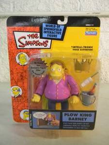 VINTAGE 2002 The Simpsons PLOW KING BARNEY Interactive Figure By Playmates #199430 - IN BOX - GREAT PIECE - SEE PICTURES