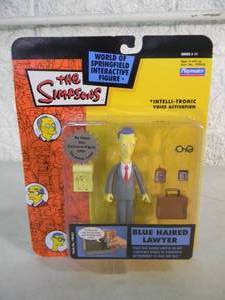 VINTAGE 2002 The Simpsons BLUE HAIRED LAWYER Interactive Figure By Playmates #199430 - IN BOX - GREAT PIECE - SEE PICTURES
