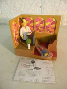 VINTAGE 2001 The Simpsons FIRST CHURCH OF SPRINGFIELD Interactive Environment & Figure By Playmates #140670 - OPEN NEVER USED - GREAT PIECE - SEE PICTURES