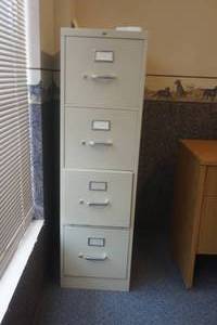 lot 3 image: metal file cabinet