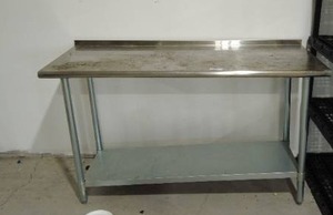 lot 107 image: Stainless Steel Work Table with Undershelf