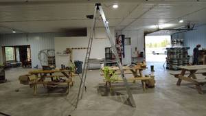 lot 111 image: Werner 14 ft Aluminum Step Ladder
