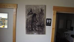 lot 134 image: Original Monochrome Bear Art Canvas