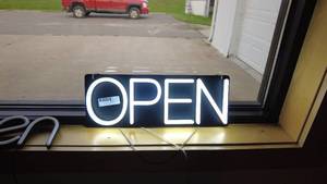 lot 135 image: Illuminated LED OPEN Sign