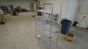 lot 79 image: Heavy Duty Metal Storage Rack with Adjustable Shelves