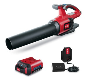 lot 7 image: Toro Leaf Blower with 2.0Ah Battery and Charger Model # 51821