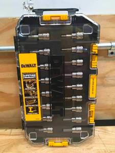 lot 37 image: DeWalt 17 Piece 38 Bit Socket Set Model # DWMT73806 0805247.50