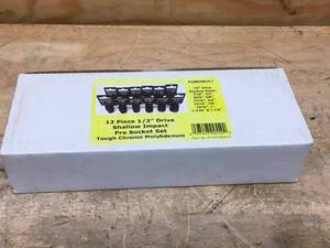lot 39 image: Power Built 12 Piece 12 Drive Shallow Impact Pro Socket Set