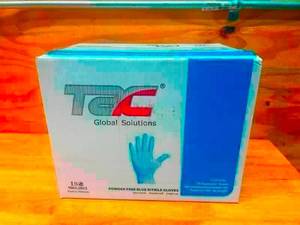 lot 63 image: TAC- Case of- Powder Free Blue Nitrile Gloves Size L (1000 gloves)