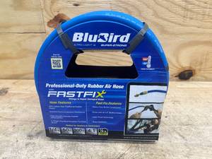 lot 54 image: BluBird 14-in x 50-ft Premium Rubber Air Hose Fastfix Edition