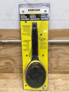 lot 89 image: KARCHER Universal Rotating Wash Brush Attachment - For Gas & Electric Power Pressure Washers - 4000 PSI - Quick-Connect,Black 0807249.60 ((0805249.60)