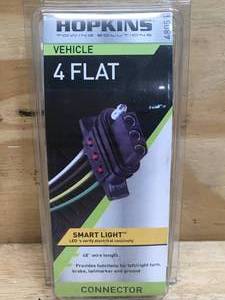 lot 105 image: Hopkins 4 Flat Vehicle Side Plug Model # 48055 0916244.96