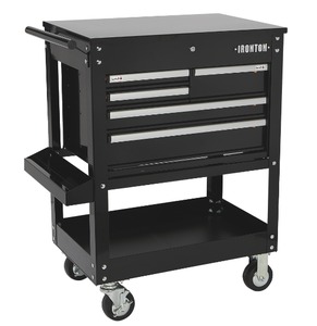 lot 18 image: Ironton 30in. 5-Drawer Mechanics Tool Cart