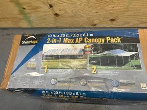 lot 155 image: SHELTER LOGIC 10 ft. x 20 ft. 2-in-1 Max AP Canopy Pack