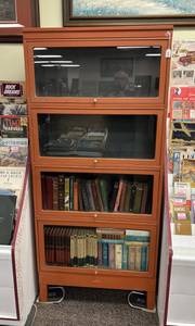 lot 2 image: Globe-Wernicke Metal Barrister Bookcase - 33 x 13 x 73 Tall