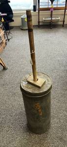 lot 20 image: Metal Butter Churn
