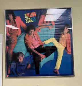 lot 76 image: Rolling Stone 1986 Dirty Work Framed Poster 24 x 24