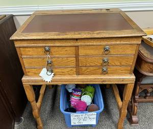 lot 80 image: Antique Spool Cabinet