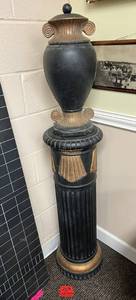 lot 92 image: Decorative Covered Vase on Stand