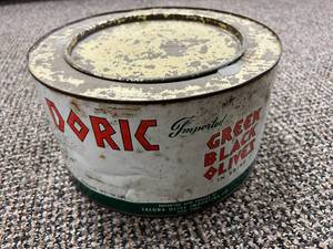 lot 162 image: Doric Greek Olives Tin