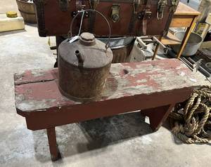 lot 265 image: Wood Bench & Gas Can