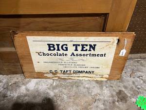 lot 294 image: Big Ten Chocolate Assortment Wood Box Cover
