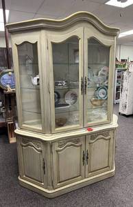 lot 301 image: White Furniture Co Lighted Hutch